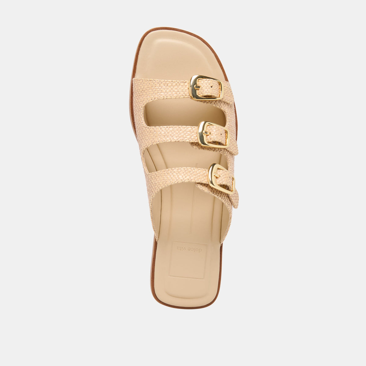 FIN Sand Raffia Open-Toe Slide Sandals | Dolce Vita Classic