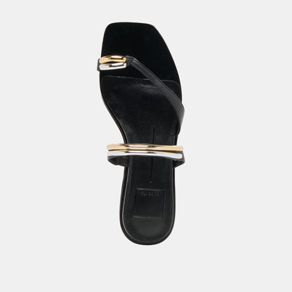 Tarina Black Leather Sandals | Dolce Vita Top Pick