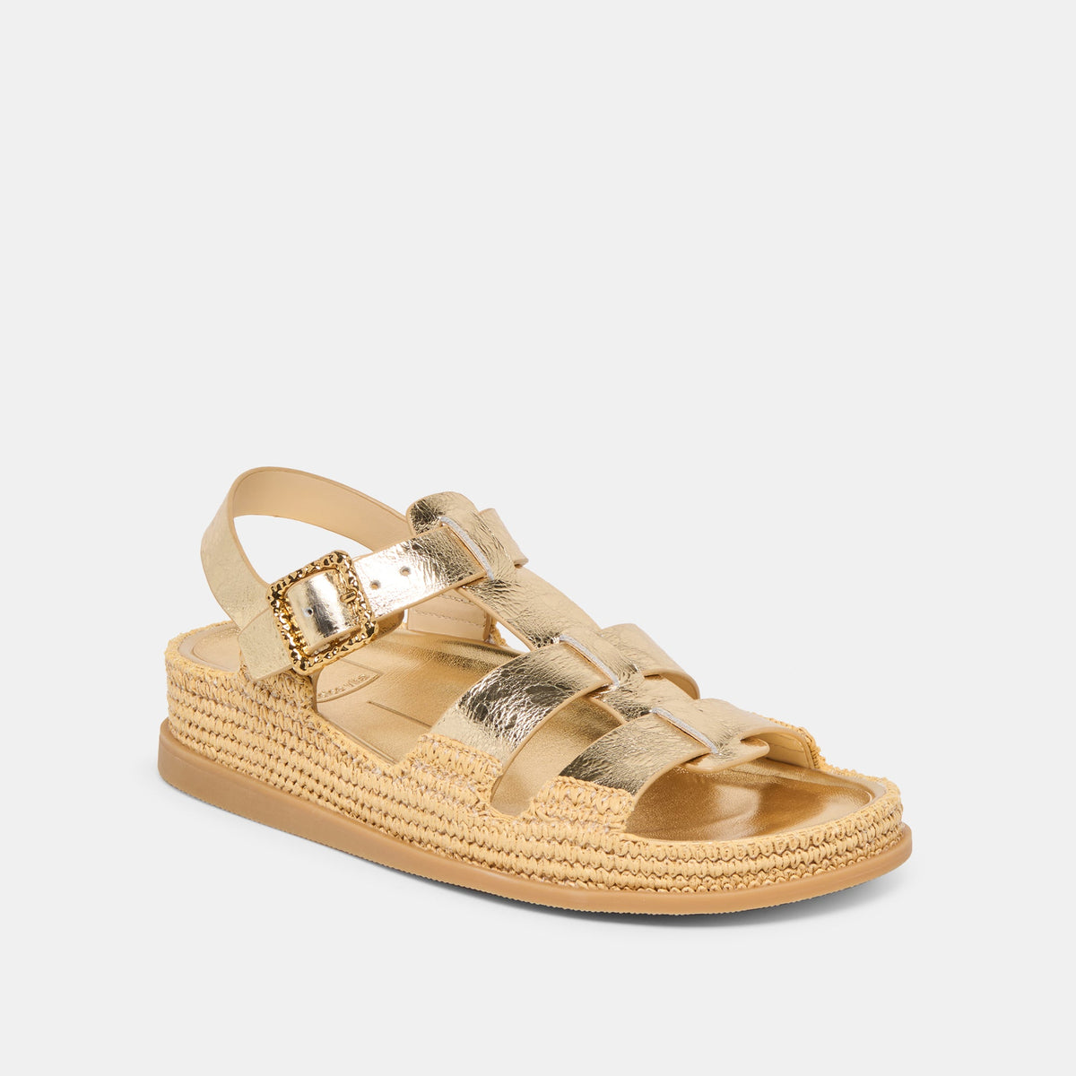 Shenna Gold Distressed Leather Sandals | Dolce Vita Smart Buy