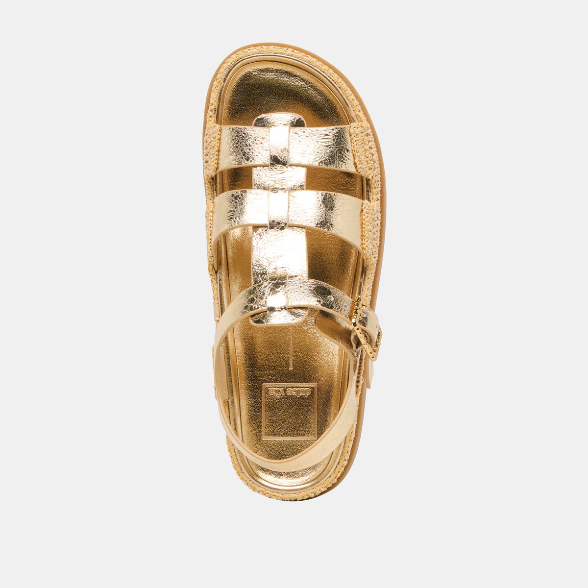 Shenna Gold Distressed Leather Sandals | Dolce Vita Smart Buy