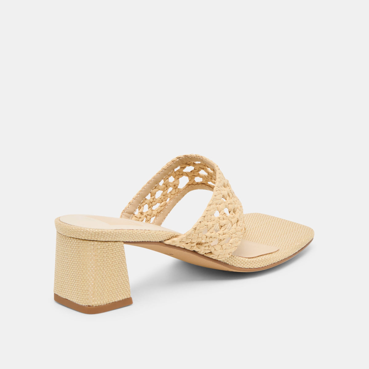 Barlo Lt Natural Woven Raffia Heels | Dolce Vita Premium