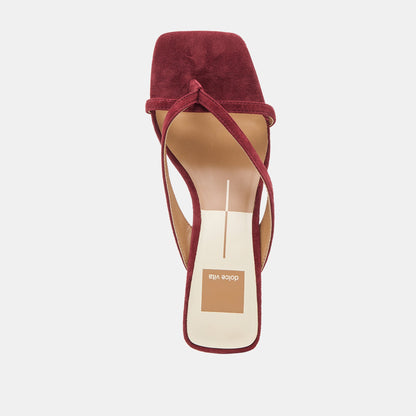 Brevel Oxblood Suede Heels | Dolce Vita Essential