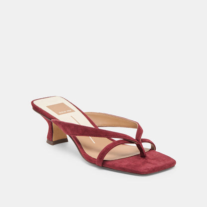 Brevel Oxblood Suede Heels | Dolce Vita Essential