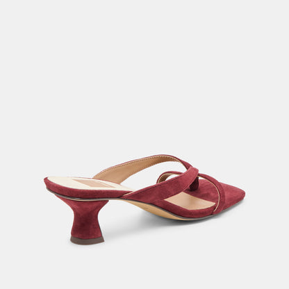 Brevel Oxblood Suede Heels | Dolce Vita Essential