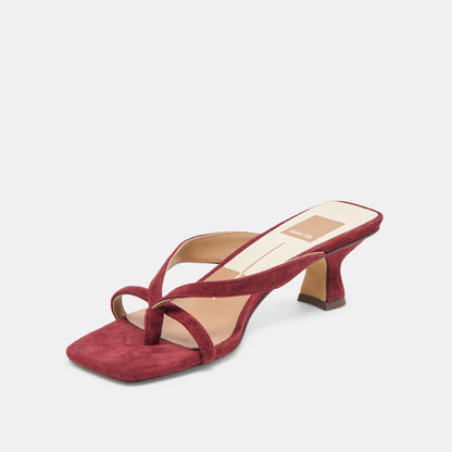Brevel Oxblood Suede Heels | Dolce Vita Essential