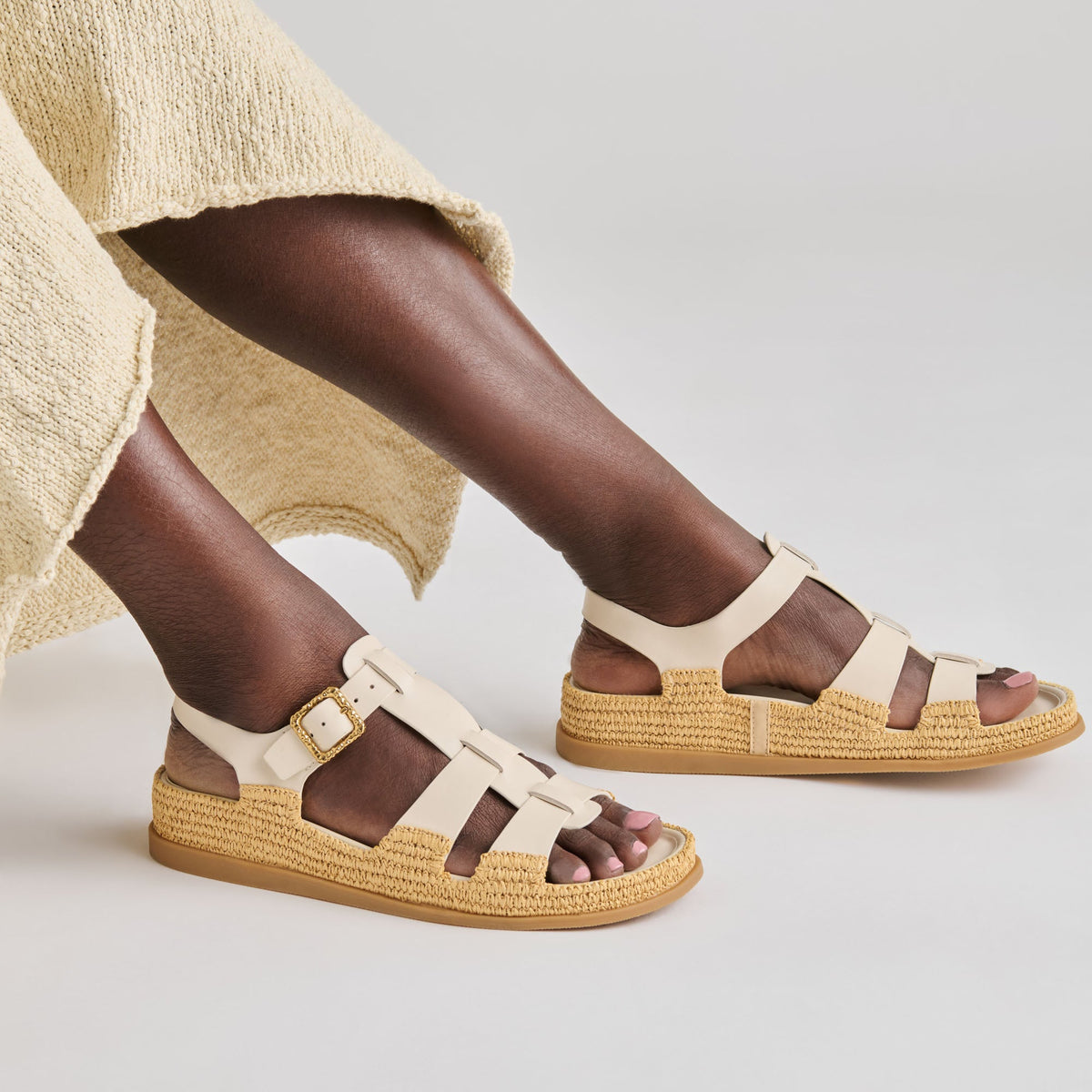 Shenna Bone Leather Sandals | Dolce Vita Classic