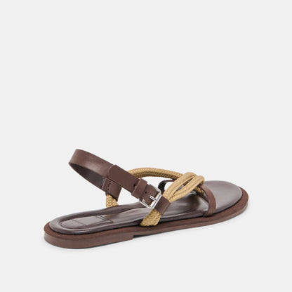Reed Dk Brown Leather Sandals | Dolce Vita Latest