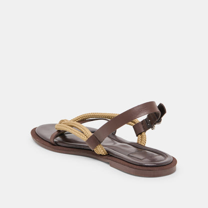 Reed Dk Brown Leather Sandals | Dolce Vita Latest