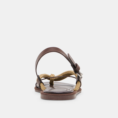 Reed Dk Brown Leather Sandals | Dolce Vita Latest