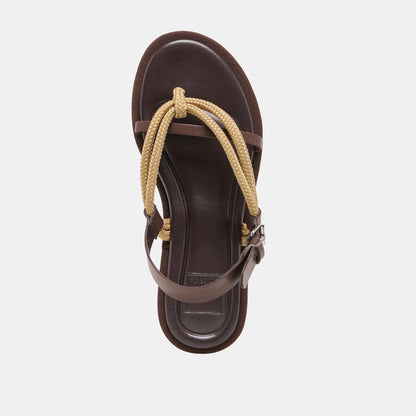 Reed Dk Brown Leather Sandals | Dolce Vita Latest