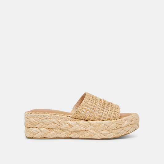CHAVI MESH SANDALS NATURAL WOVEN RAFFIA
 – Dolce Vita | Dolce Vita Signature