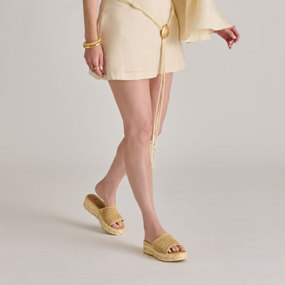 CHAVI MESH SANDALS NATURAL WOVEN RAFFIA
 – Dolce Vita | Dolce Vita Signature