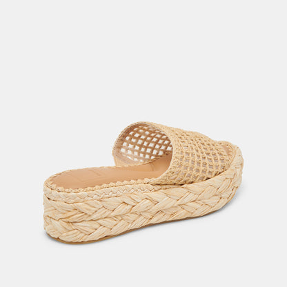 CHAVI MESH SANDALS NATURAL WOVEN RAFFIA
 – Dolce Vita | Dolce Vita Signature