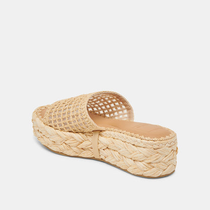 CHAVI MESH SANDALS NATURAL WOVEN RAFFIA
 – Dolce Vita | Dolce Vita Signature