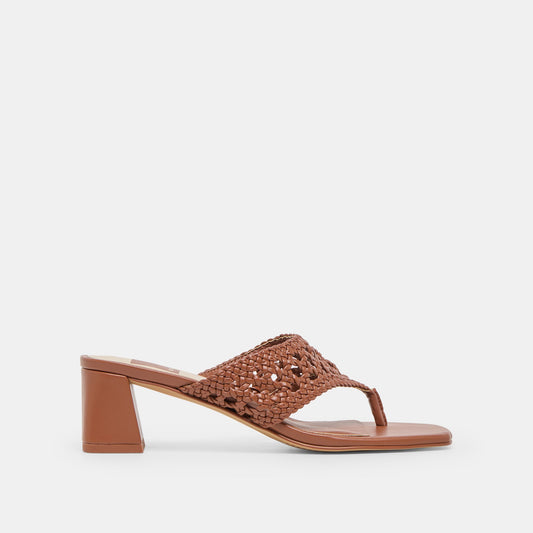 Barlo Cognac Woven Stella Heels | Dolce Vita Recommended