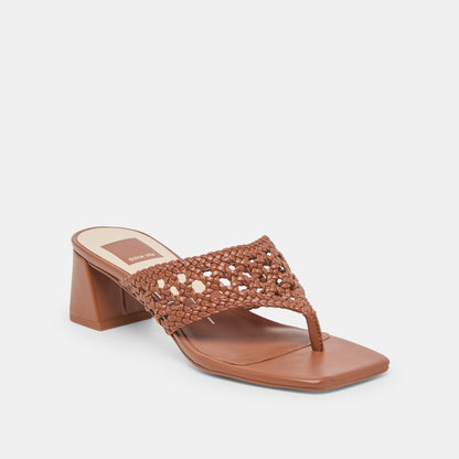 Barlo Cognac Woven Stella Heels | Dolce Vita Recommended