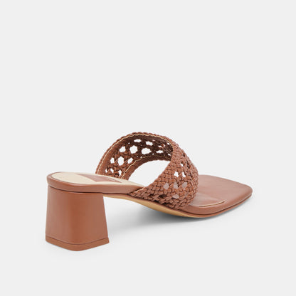 Barlo Cognac Woven Stella Heels | Dolce Vita Recommended