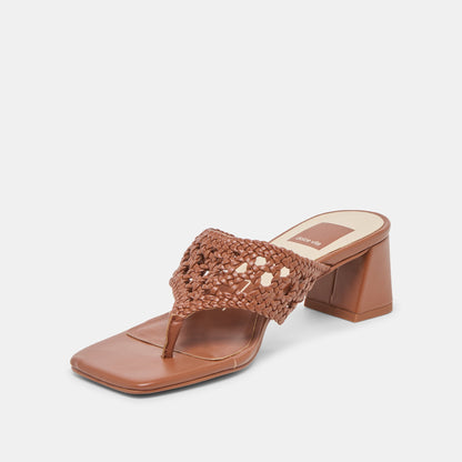 Barlo Cognac Woven Stella Heels | Dolce Vita Recommended