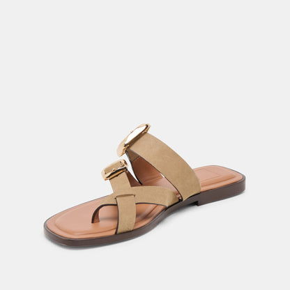 Shore Taupe Suede Sandals | Dolce Vita Quality
