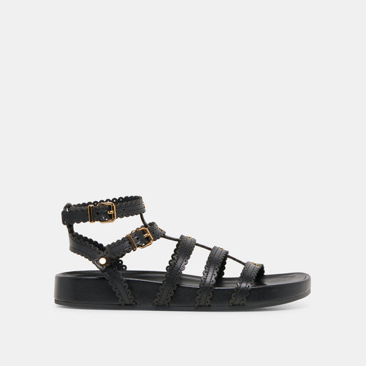 Susana Black Leather Sandals | Dolce Vita Latest