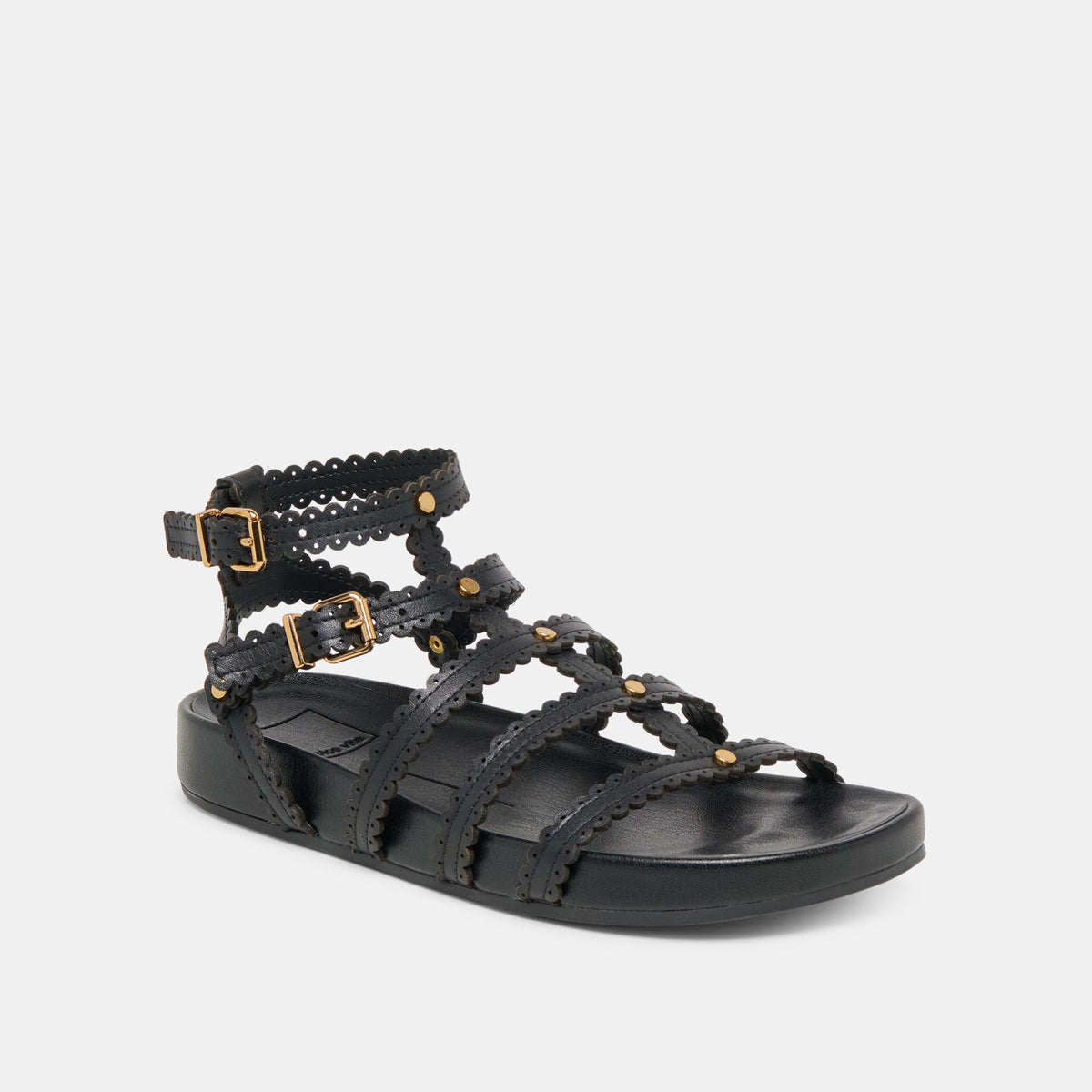 Susana Black Leather Sandals | Dolce Vita Latest