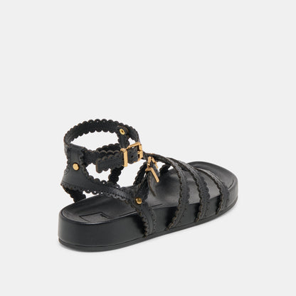 Susana Black Leather Sandals | Dolce Vita Latest