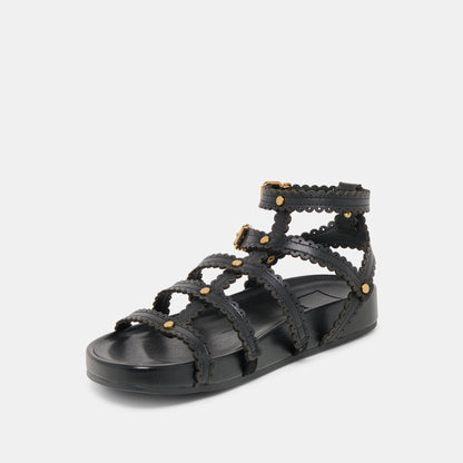 Susana Black Leather Sandals | Dolce Vita Latest