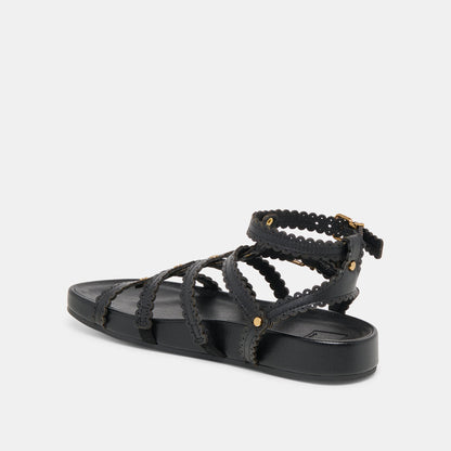 Susana Black Leather Sandals | Dolce Vita Latest