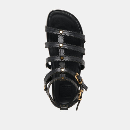 Susana Black Leather Sandals | Dolce Vita Latest