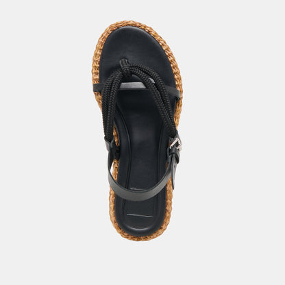 Reed Black Leather Sandals | Dolce Vita Latest