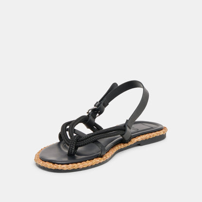 Reed Black Leather Sandals | Dolce Vita Latest