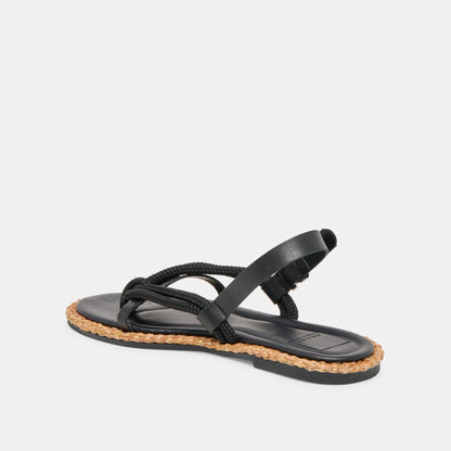 Reed Black Leather Sandals | Dolce Vita Latest