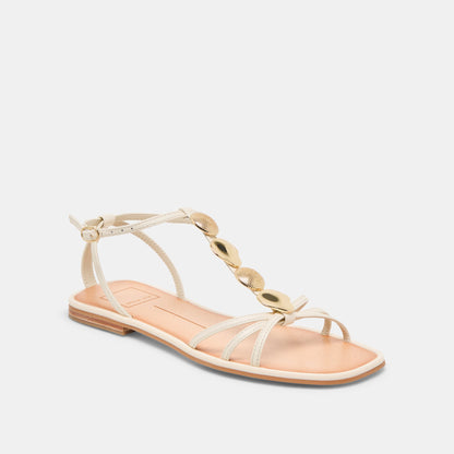 Faun Off White Leather Sandals | Dolce Vita Classic