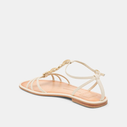 Faun Off White Leather Sandals | Dolce Vita Classic