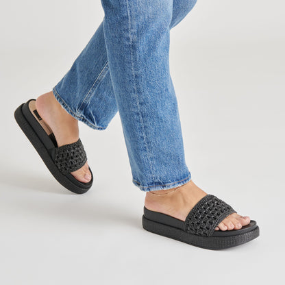 SIDONA SANDALS ONYX RAFFIA
 – Dolce Vita | Dolce Vita Value