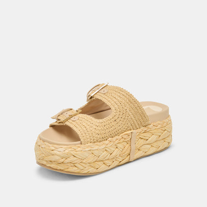 Falyn Lt Natural Woven Raffia Sandals | Dolce Vita Recommended