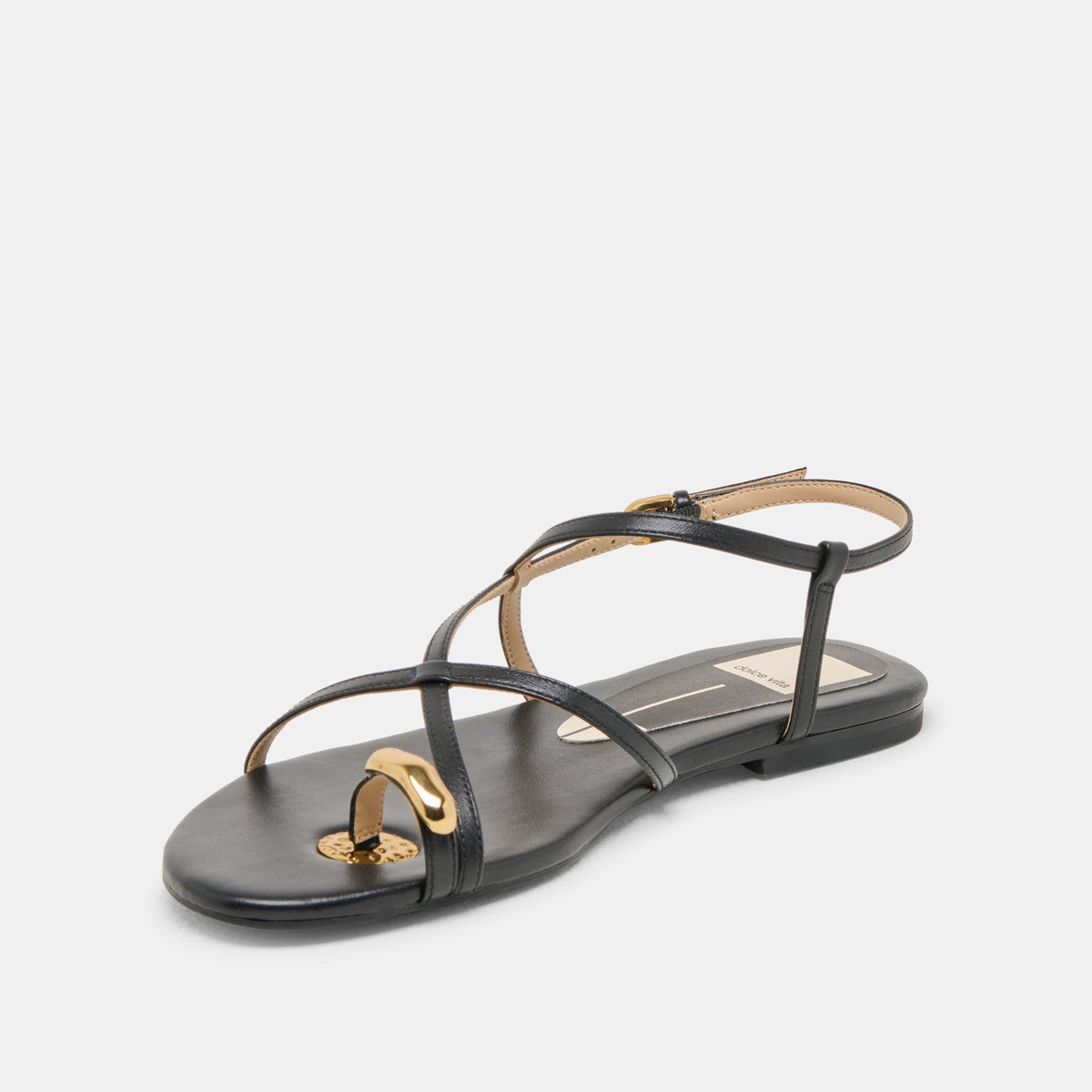 KESHA SANDALS BLACK LEATHER
 – Dolce Vita | Dolce Vita Premium