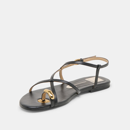 KESHA SANDALS BLACK LEATHER
 – Dolce Vita | Dolce Vita Premium