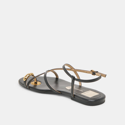 KESHA SANDALS BLACK LEATHER
 – Dolce Vita | Dolce Vita Premium
