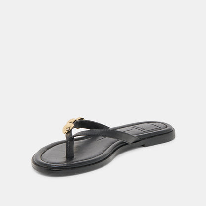 Juny Black Leather Sandals | Dolce Vita Recommended