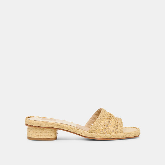 Dixi Lt Natural Cross Hatch Raffia Sandals | Dolce Vita Signature