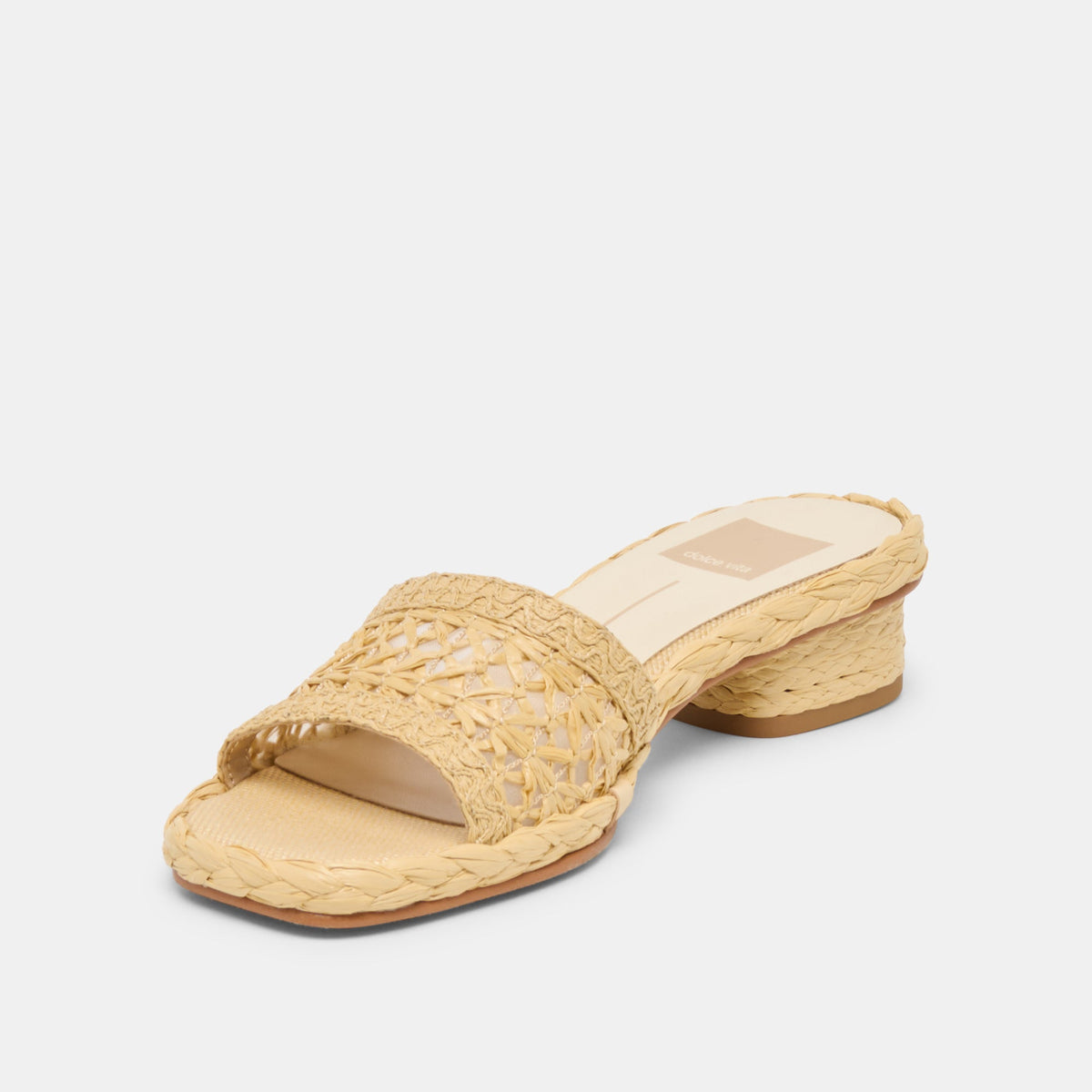 Dixi Lt Natural Cross Hatch Raffia Sandals | Dolce Vita Signature