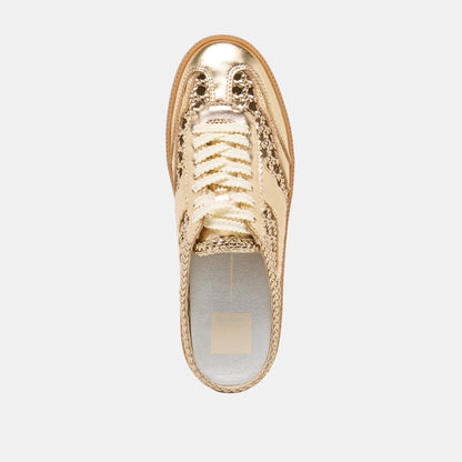 Notice Slide Gold Woven Stella Sneakers | Dolce Vita New