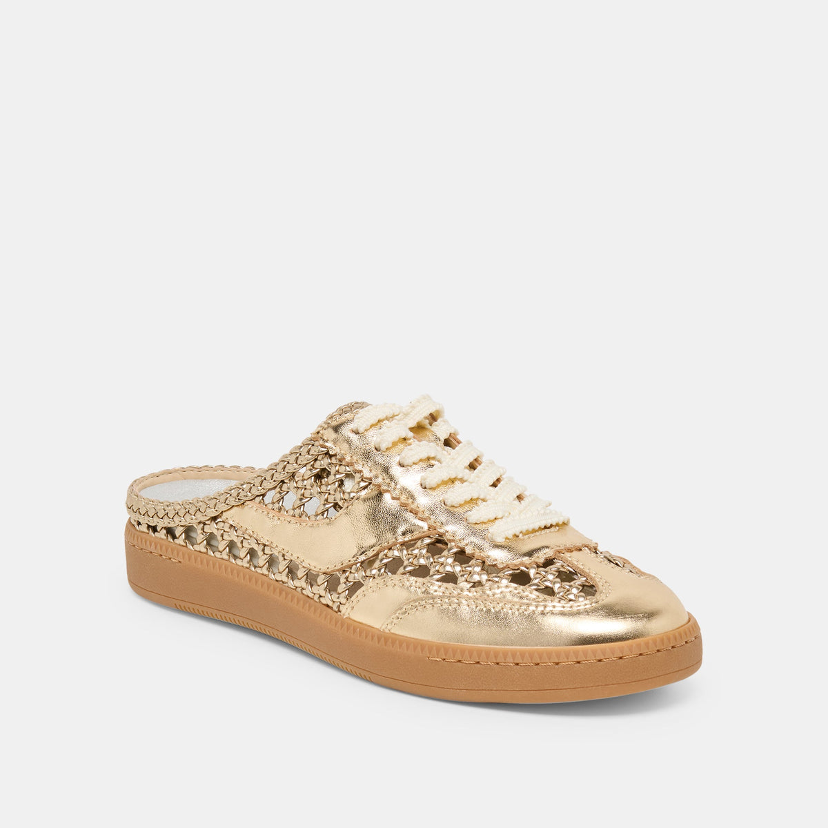 Notice Slide Gold Woven Stella Sneakers | Dolce Vita New