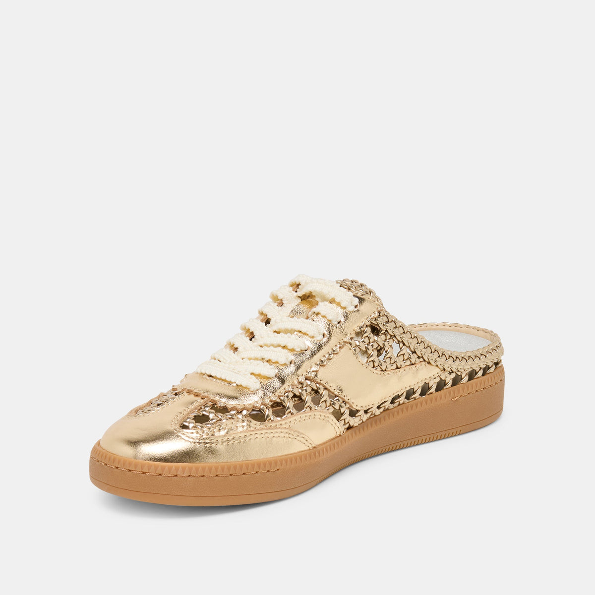 Notice Slide Gold Woven Stella Sneakers | Dolce Vita New