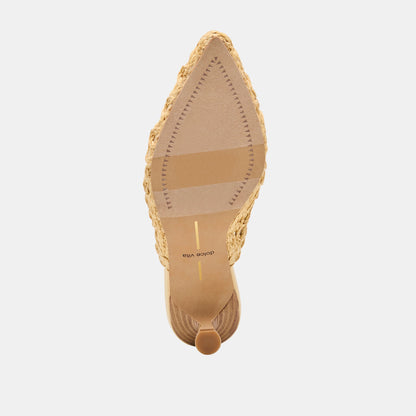 Cleo Loop Natural Raffia Heels | Dolce Vita Great Value