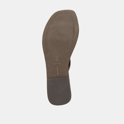 Cely Dk Brown Leather Sandals | Dolce Vita Value