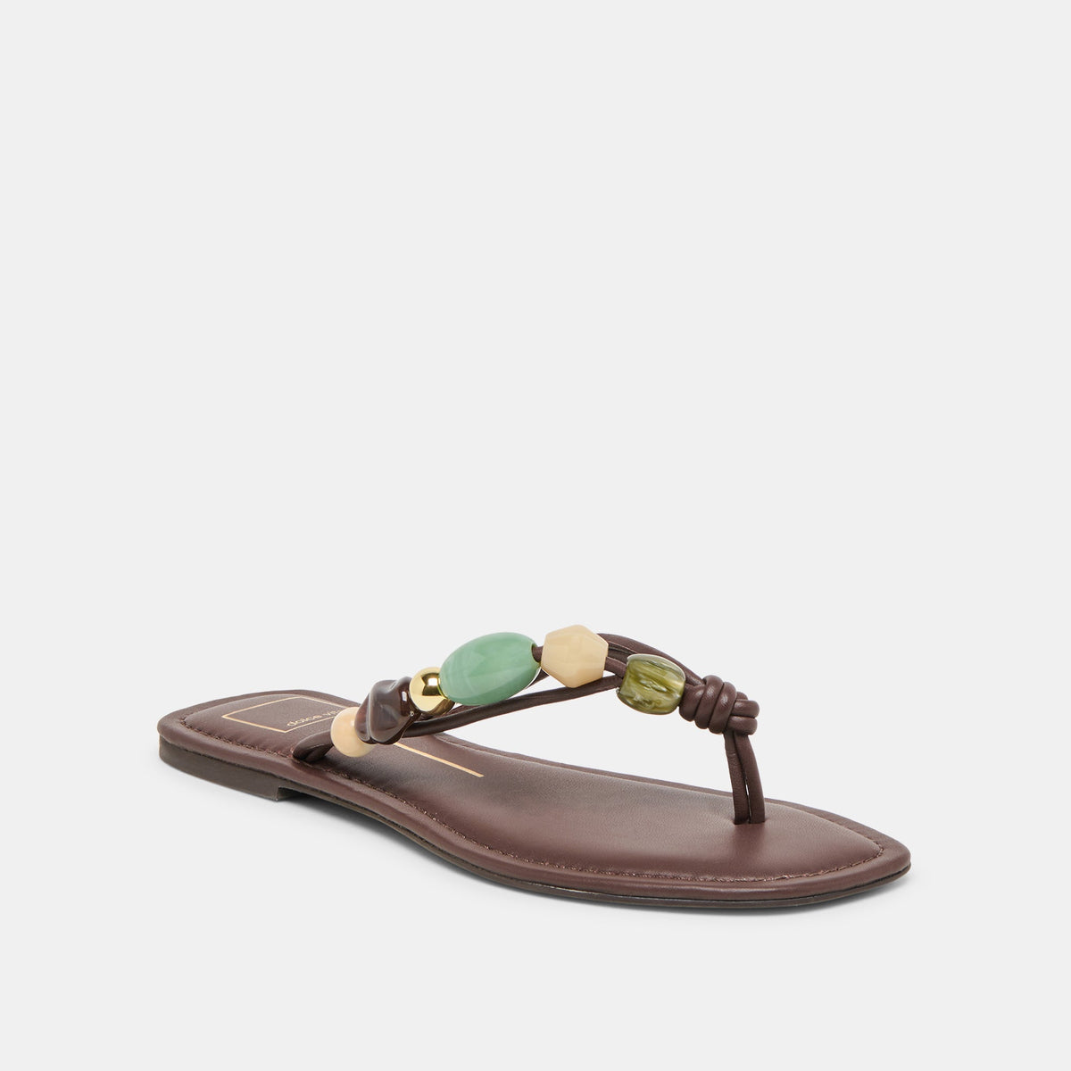 Cely Dk Brown Leather Sandals | Dolce Vita Value