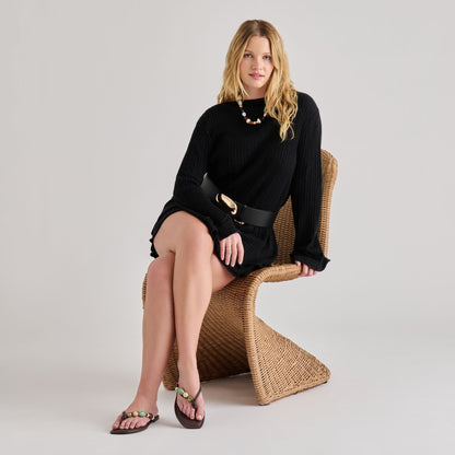 Cely Dk Brown Leather Sandals | Dolce Vita Value