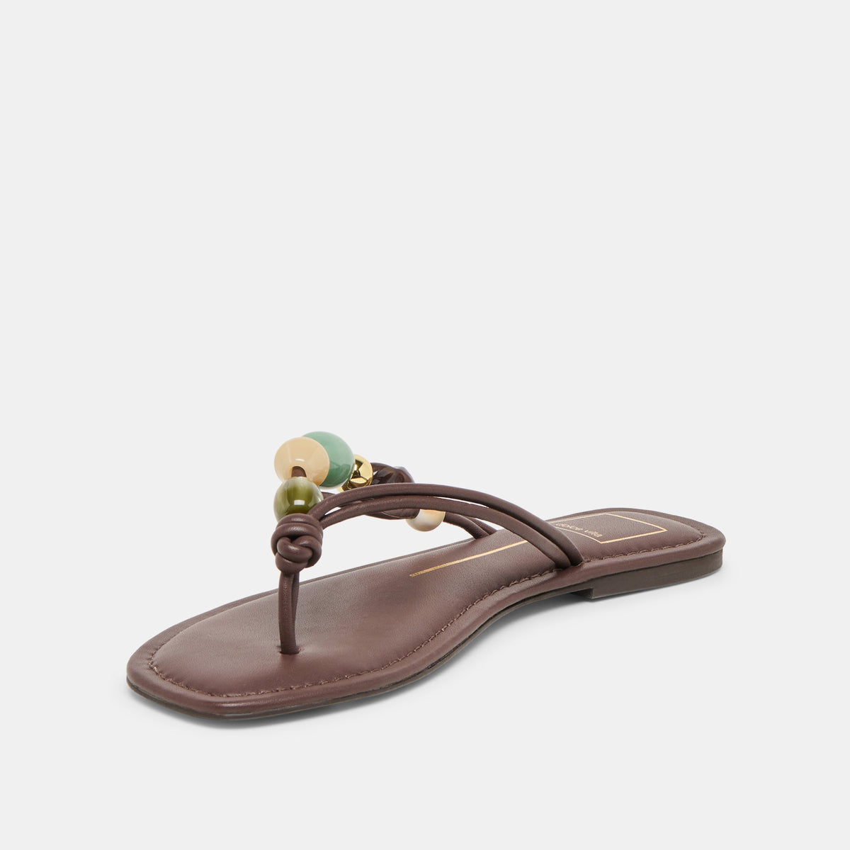 Cely Dk Brown Leather Sandals | Dolce Vita Value